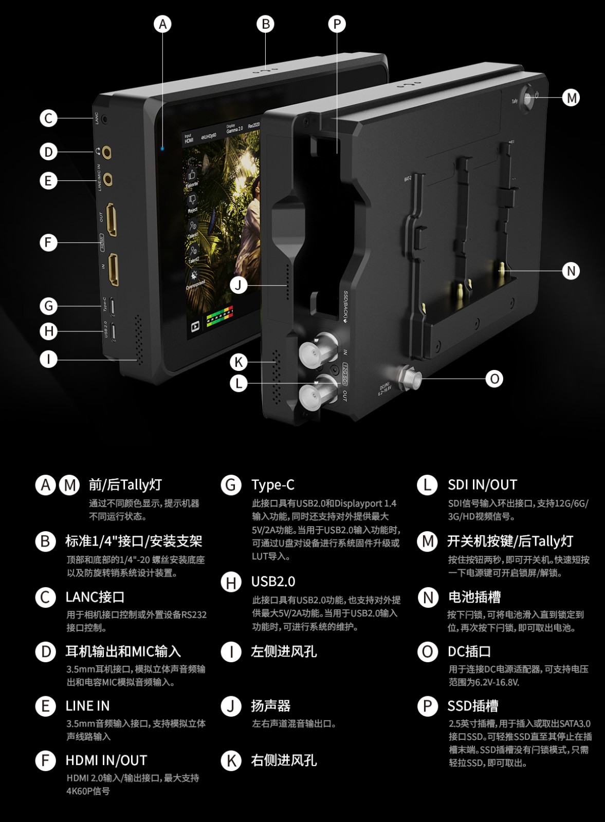 A7S 7英寸錄制監(jiān)視器